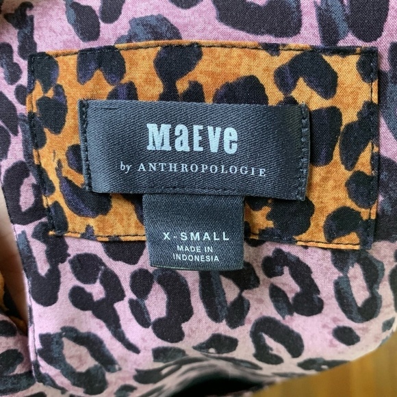 Maeve x Anthropologie Wynn Tank Shift Dress XS | Leopard Print Colorblock - Picture 7 of 9